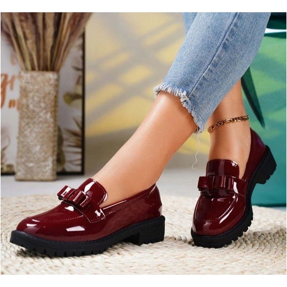 Women's Alkepwun bow loafers size EU 43 US 9.5 Red